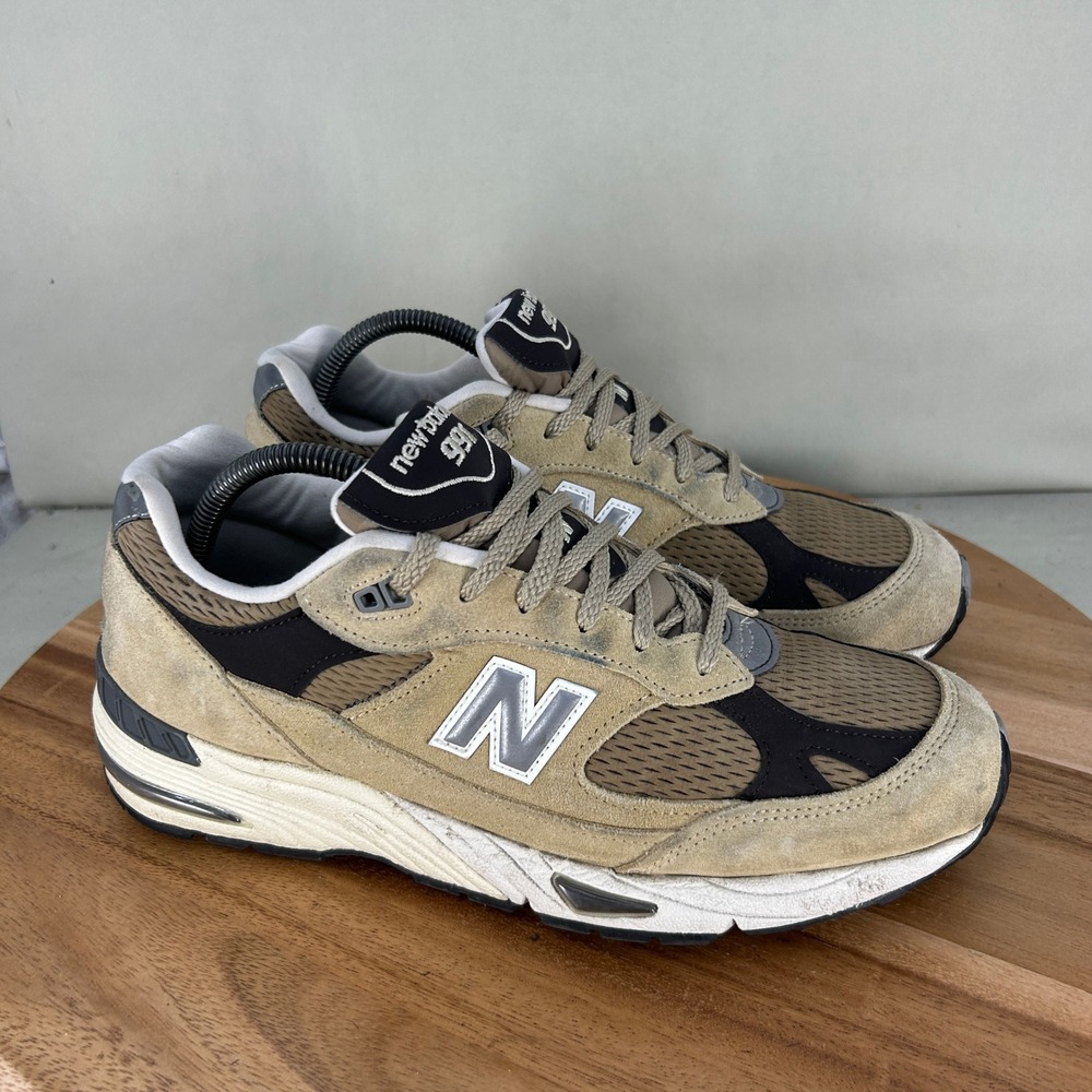 New Balance 991 Made in England Tan Brown Sneakers M991CGB Mens Size 9 D
